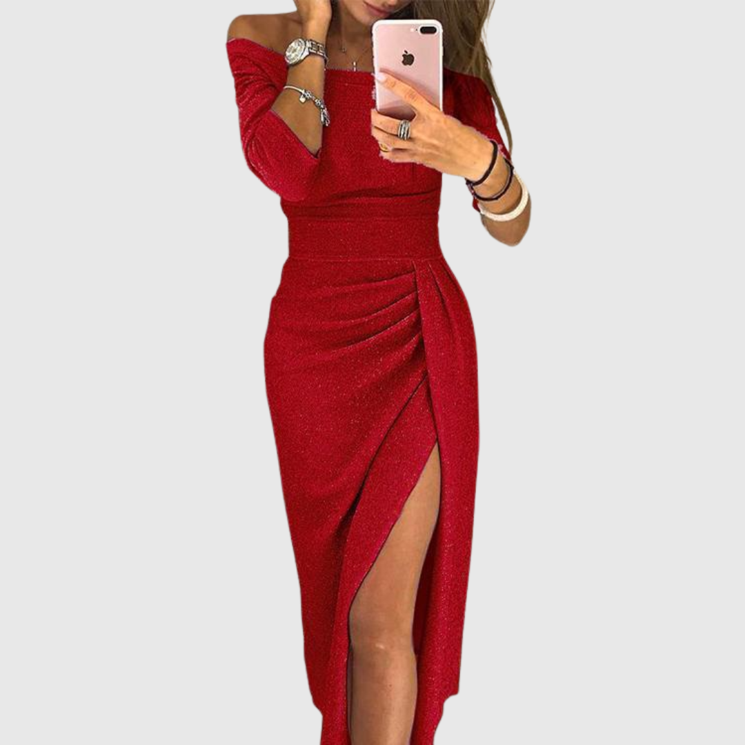 Evalora - エレガントカジュアルミディドレス