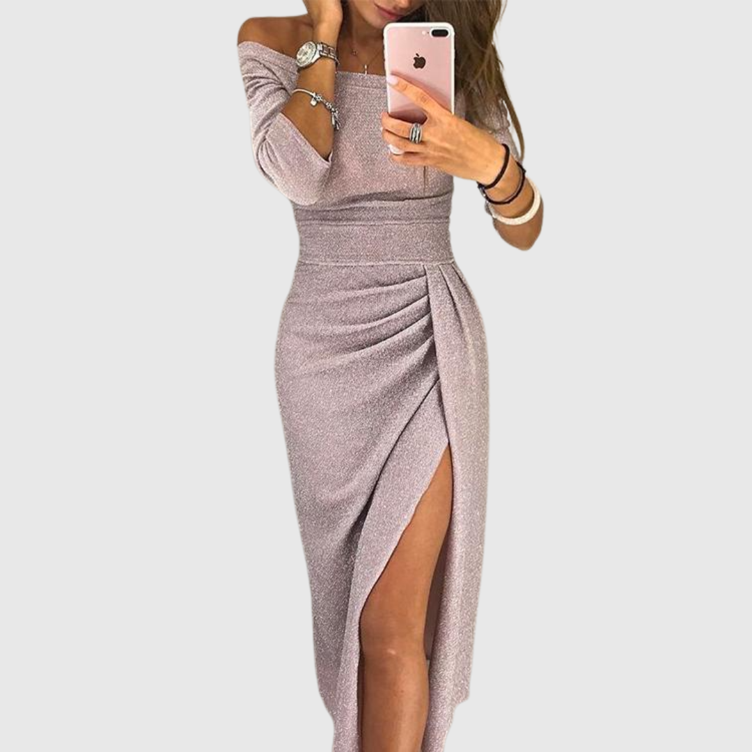 Evalora - エレガントカジュアルミディドレス