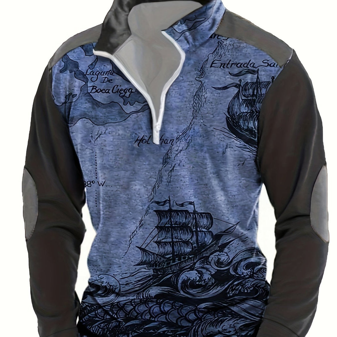 Delven - スタイリッシュカジュアルスウェットシャツ