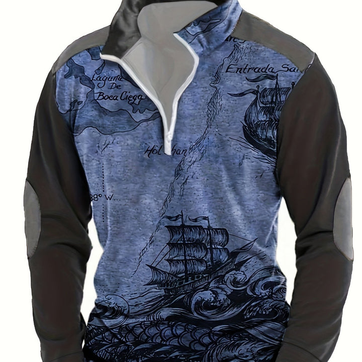 Delven - スタイリッシュカジュアルスウェットシャツ