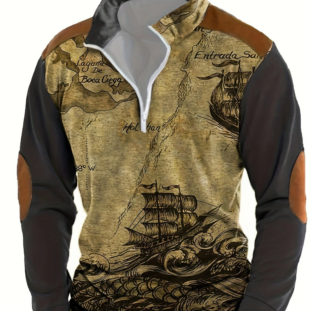 Delven - スタイリッシュカジュアルスウェットシャツ