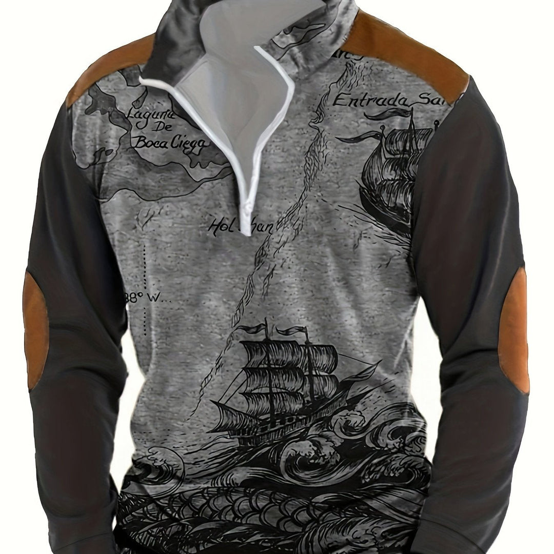 Delven - スタイリッシュカジュアルスウェットシャツ