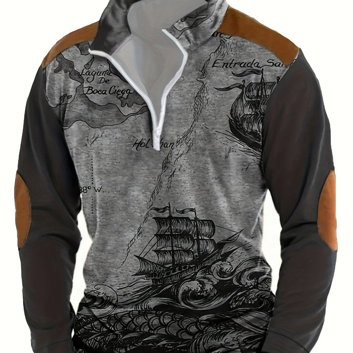 Delven - スタイリッシュカジュアルスウェットシャツ