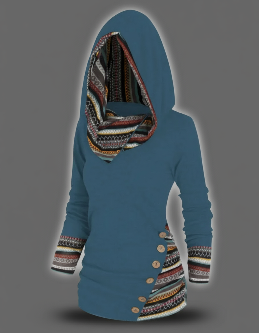 Amilene - スタイリッシュなカジュアルプルオーバーフーディ