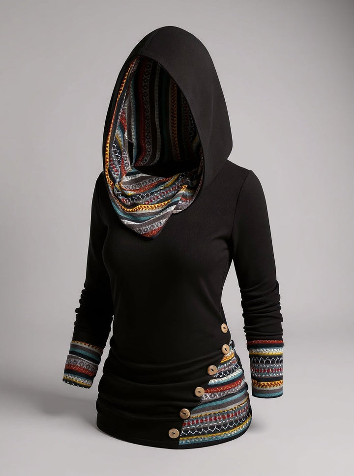 Amilene - スタイリッシュなカジュアルプルオーバーフーディ