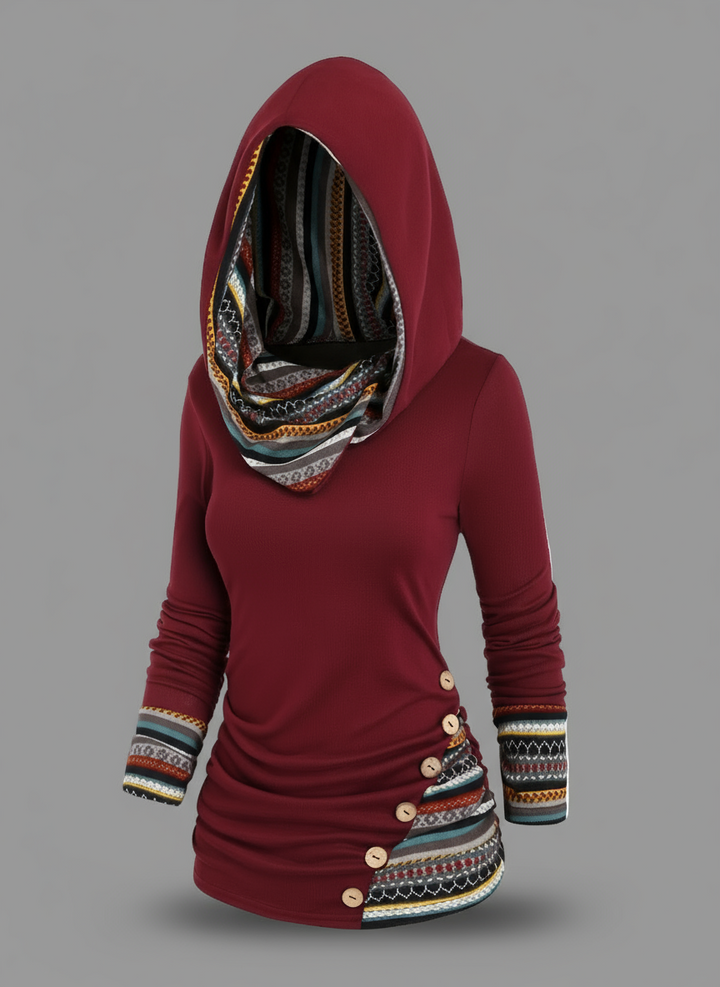 Amilene - スタイリッシュなカジュアルプルオーバーフーディ