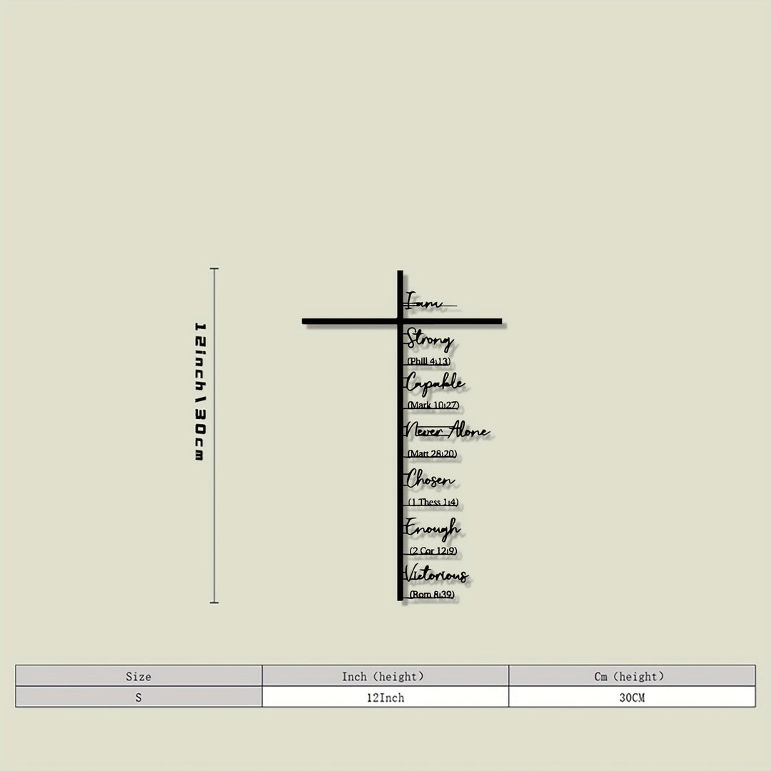 Clariel - 聖書の十字架メタルウォールアート