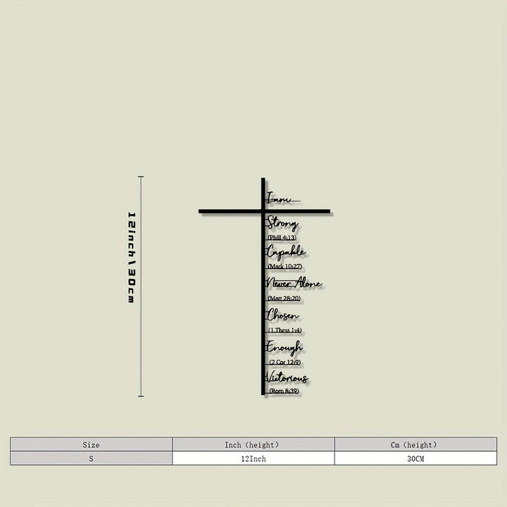 Clariel - 聖書の十字架メタルウォールアート