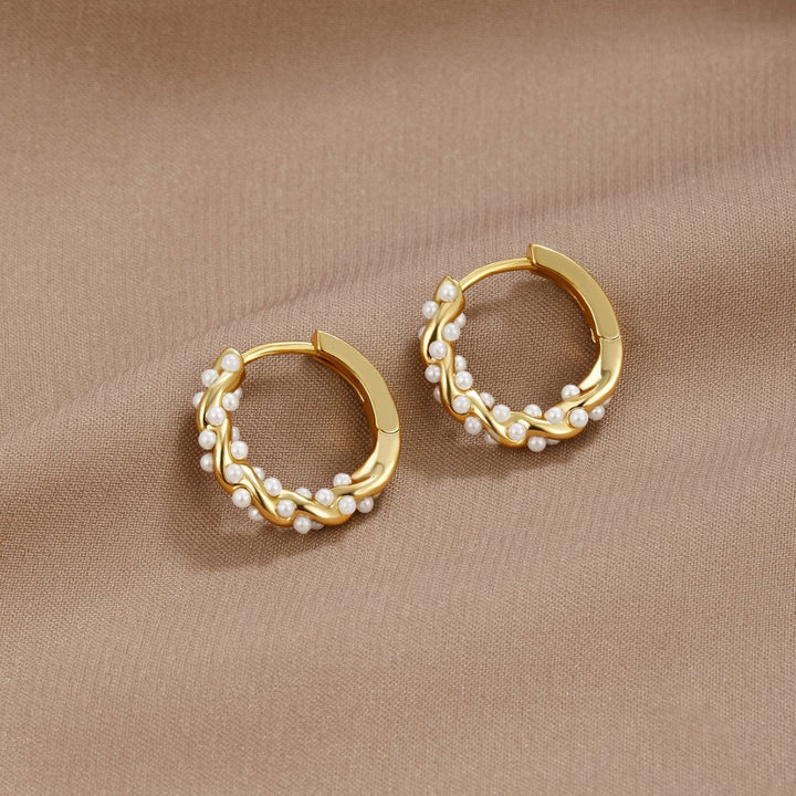 ヴェール パールフープピアス
