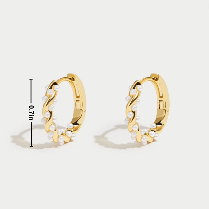 ヴェール パールフープピアス