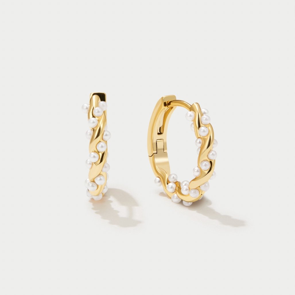 ヴェール パールフープピアス