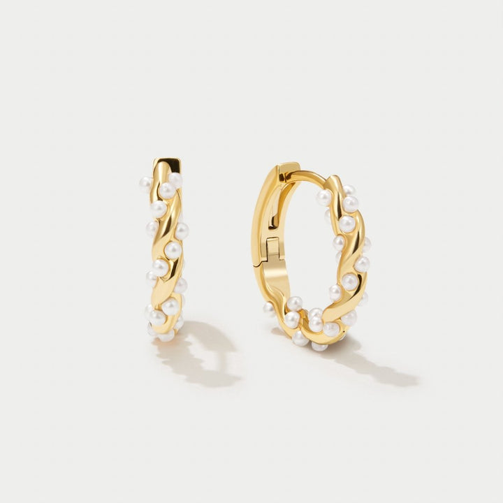 ヴェール パールフープピアス